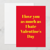 Funny Valentine Day Card Ik hou van je Feestdagenkaart (Voorkant / Achterkant)