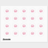 Funny Valentine Dice 6 7 Preppy 67 Six Seven Women Ronde Sticker (Vel)