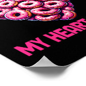 Funny Valentine Donut Break My Heart Please Donut  Poster (Hoek)