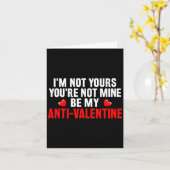 Funny Valentine Em For Valentines Day Be My Anti-v Kaart (Gele Bloem)