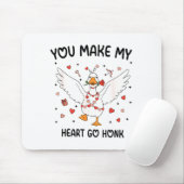 Funny Valentine Goose Coquette You Make My Heart G Muismat (Met muis)