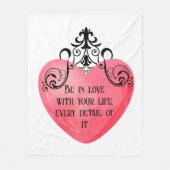 Funny Valentine pink heart Fleece Deken (Voorkant)