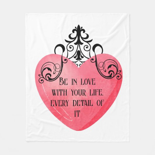 Funny Valentine pink heart Fleece Deken (Voorkant)