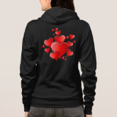 Funny Valentine pink heart Hoodie (Achterkant)