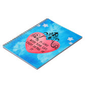 Funny Valentine pink heart Notitieboek (Linkerzijde)