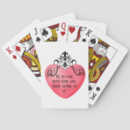 Funny Valentine pink heart Pokerkaarten