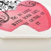 Funny Valentine pink heart Sherpa Deken (3/4)