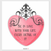 Funny Valentine pink heart Sticker (Vel)