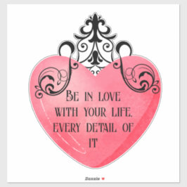 Funny Valentine pink heart Sticker