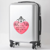Funny Valentine pink heart Sticker (Koffer)