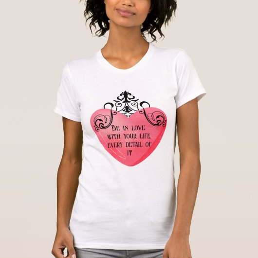 Funny Valentine pink heart T-shirt (Voorkant)