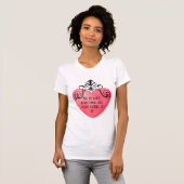Funny Valentine pink heart T-shirt (Voorkant volledig)