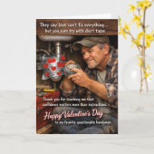 Funny Valentine’s Cards for Dads Kaart (Gele Bloem)