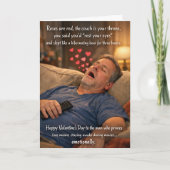 Funny Valentine’s Cards for Dads Kaart (Voorkant)
