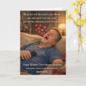 Funny Valentine’s Cards for Dads Kaart (Gele Bloem)