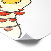 Funny Valentine Silly Gooses Duck Heart Love Match Poster (Hoek)