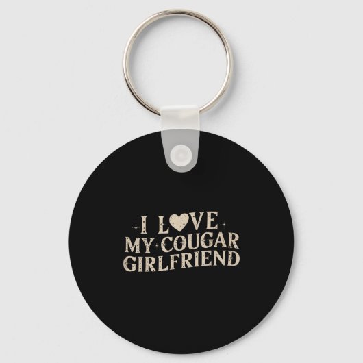 Funny Valentine's Day 2025 I Love My Cougar Girlfr Sleutelhanger (Voorkant)