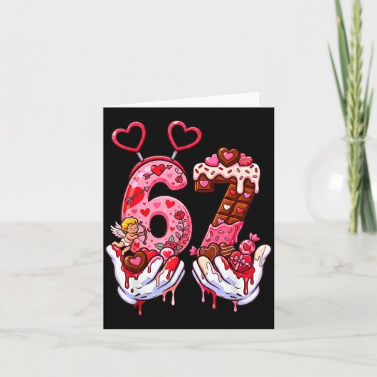 Funny Valentine's Day 67 Meme Hands Six Seven Cud  Kaart (Voorkant)