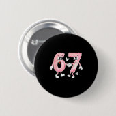 Funny Valentine's Day 6 7 Six Seven Meme Valentine Ronde Button 5,7 Cm (Voorkant /achterkant)