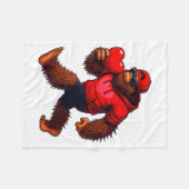 Funny Valentines Day Bigfoot Heart Sungles Sasquat Fleece Deken (Voorkant (Horizontaal))