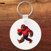Funny Valentines Day Bigfoot Heart Sungles Sasquat Sleutelhanger (Voorkant)