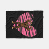 Funny Valentines Day Bigfoot Sungles In Heart Sasq Fleece Deken (Voorkant (Horizontaal))