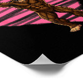 Funny Valentines Day Bigfoot Sungles In Heart Sasq Poster (Hoek)