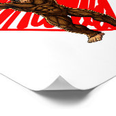 Funny Valentines Day Bigfoot Sungles In Heart Sasq Poster (Hoek)