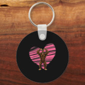 Funny Valentines Day Bigfoot Sungles In Heart Sasq Sleutelhanger (Voorkant)