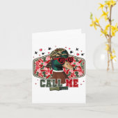 Funny Valentine's Day Boy Duck Hunting Call Me Tod Kaart (Gele Bloem)