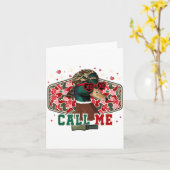 Funny Valentine's Day Boy Duck Hunting Call Me Tod Kaart (Gele Bloem)