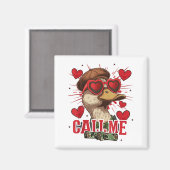 Funny Valentine's Day Boy Duck Hunting Call Me Tod Magneet (Voorkant / Achterkant)