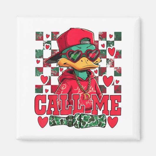 Funny Valentine's Day Boy Duck Hunting Call Me Tod Magneet (Voorkant)