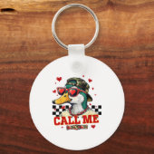 Funny Valentine's Day Boy Duck Hunting Call Me Tod Sleutelhanger (Voorkant)