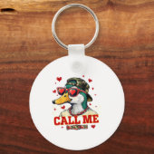 Funny Valentine's Day Boy Duck Hunting Call Me Tod Sleutelhanger (Voorkant)