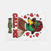Funny Valentines Day Call Me Duck Hunting Men Wome Fleece Deken (Voorkant (Horizontaal))