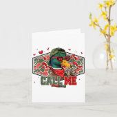 Funny Valentines Day Call Me Duck Hunting Men Wome Kaart (Gele Bloem)