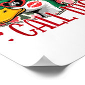 Funny Valentines Day Call Me Duck Hunting Men Wome Poster (Hoek)