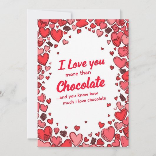 funny valentines day Chocolate cards Feestdagenkaart (Voorkant)