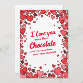 funny valentines day Chocolate cards Feestdagenkaart (Voorkant / Achterkant)