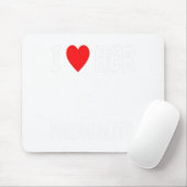 Funny Valentine's Day Couple Matching I Love Her I Muismat (Met muis)