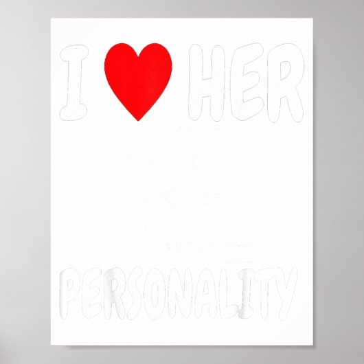 Funny Valentine's Day Couple Matching I Love Her I Poster (Voorkant)