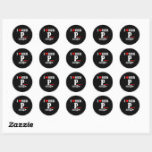 Funny Valentine's Day Couple Matching I Love Her I Ronde Sticker (Vel)