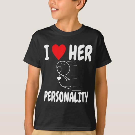 Funny Valentine's Day Couple Matching I Love Her I T-shirt (Voorkant)