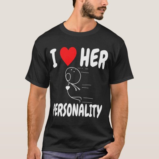 Funny Valentine's Day Couple Matching I Love Her I T-shirt (Voorkant)