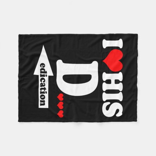 Funny Valentine's Day Couple Matching I Love His D Fleece Deken (Voorkant (Horizontaal))