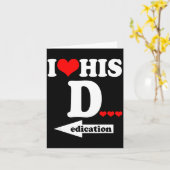 Funny Valentine's Day Couple Matching I Love His D Kaart (Gele Bloem)