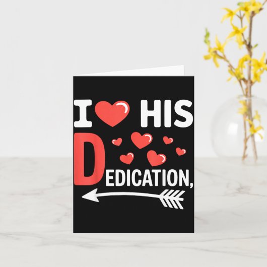 Funny Valentine's Day Couple Matching I Love His D Kaart (Gele Bloem)