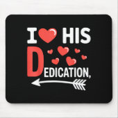 Funny Valentine's Day Couple Matching I Love His D Muismat (Voorkant)