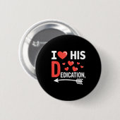 Funny Valentine's Day Couple Matching I Love His D Ronde Button 5,7 Cm (Voorkant /achterkant)